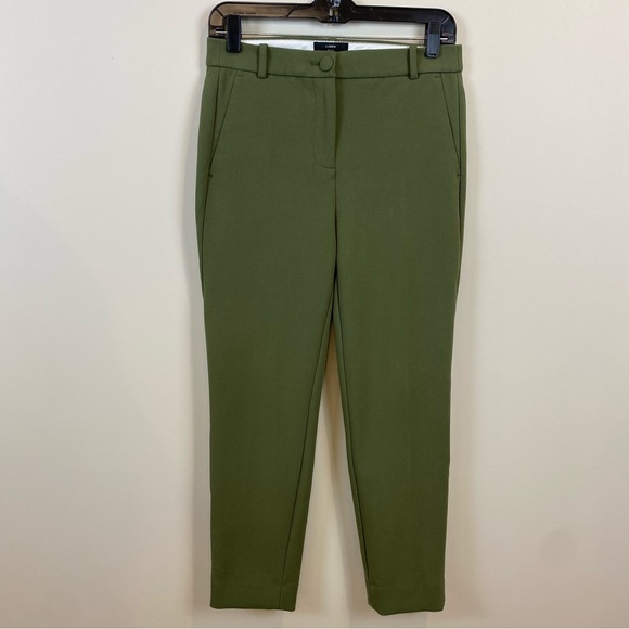 J. Crew Pants - J. Crew 365 Cameron High Rise Pants Olive Green Slim Tapered Leg Size 4 Hi Waist